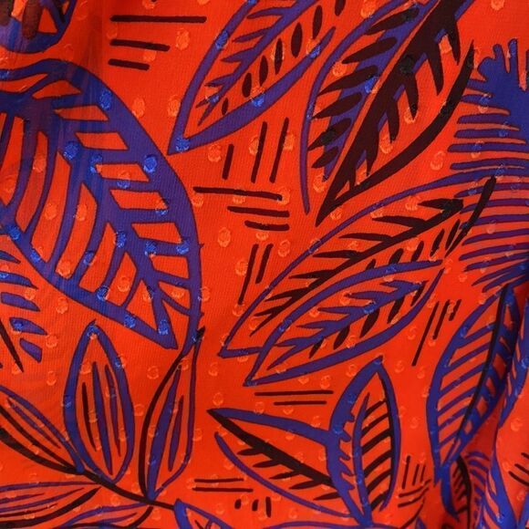 Alexis for Target Tropical Leaf Tie Strap Asymmetrical Dress Size XS - Picture 8 of 11